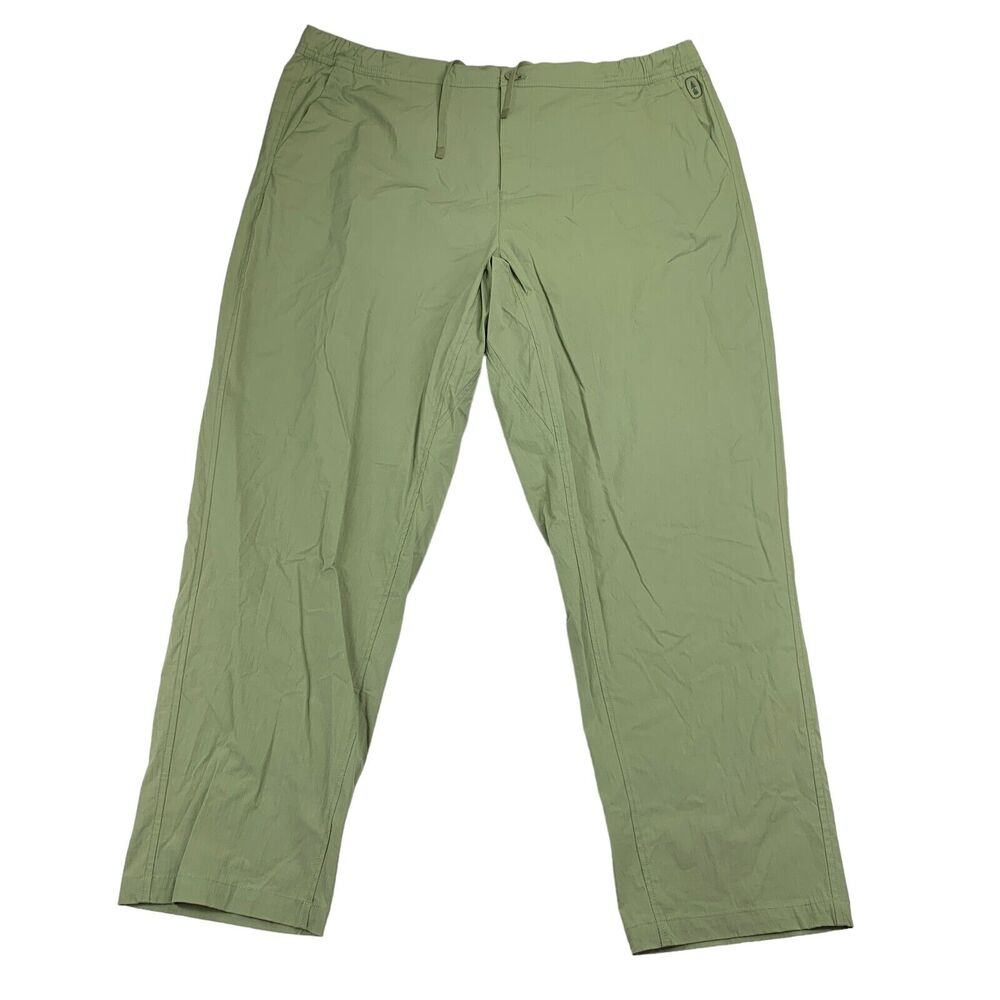 Bass Outdoor Mens Boulder Hiker Ripstop Drawstring Straight Leg Pants Green 2XL